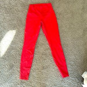 Lululemon aligns. Never worn hot pink / coral color size 6